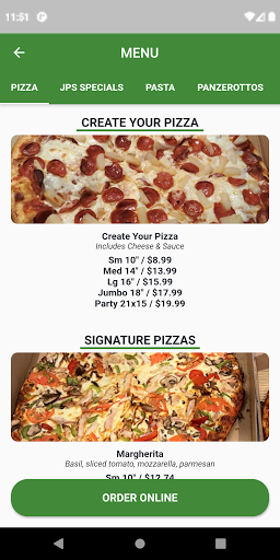 JP’s Pizzeria Screen 3