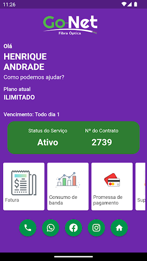 GO-NET FIBRA Screen 2