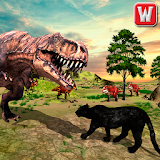 Wild Black Panther VS Dinosaur Survival Simulator icon