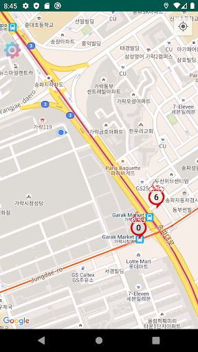 Android application 자전거 - 따릉이 정보 screenshort