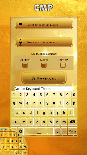 Gold Keyboard Theme