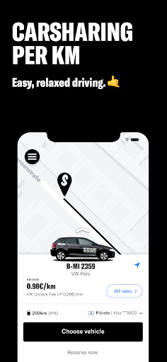 Android application MILES Carsharing & Vans screenshort
