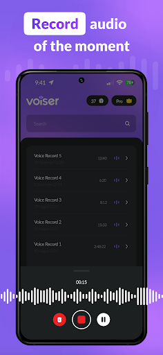 Screenshot of AI Transcriber: Speech to Text