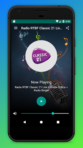 Android application RTBF Classic 21 Radio België screenshort