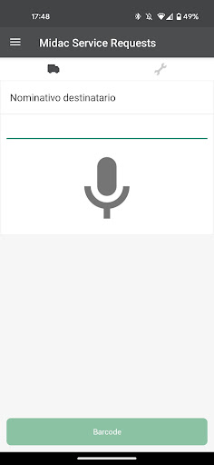 Midac Service Requests Screen 2