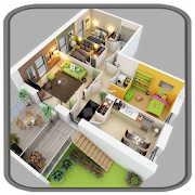 Minimalist 3D Home Floor Plan Design