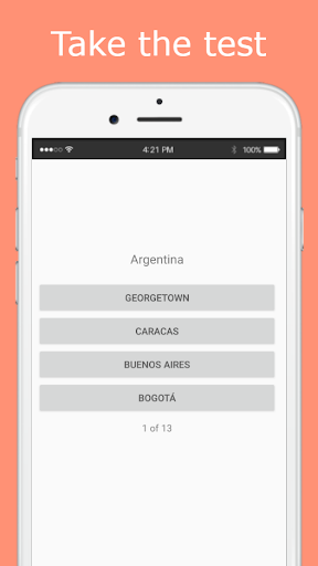 Countries and capitals game Screen 3