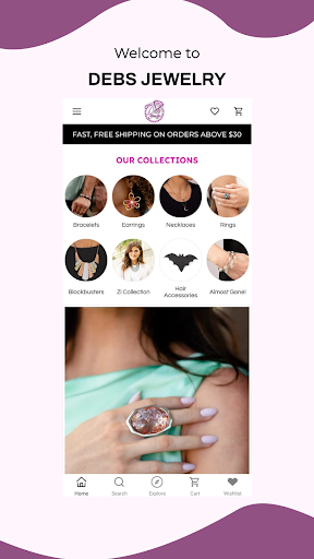 Android application Deb’s Jewelry Shop screenshort