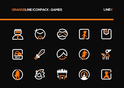 OrangeLine IconPack Pro Apk: LineX (Patched) 6