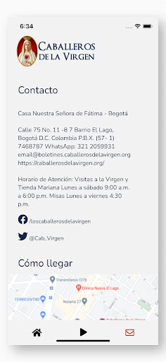 Android application Caballeros de la virgen screenshort