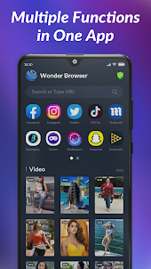 Wonder Browser: 핫 비디오 및 영화