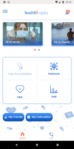 Android application Healthcapita screenshort