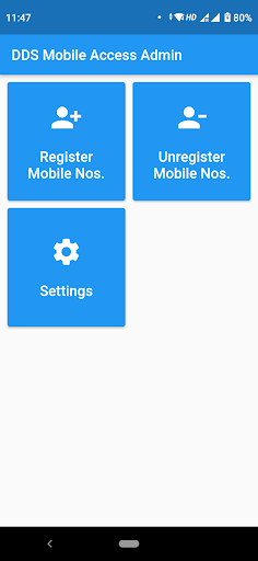 Android application DDS Mobile Access Admin screenshort