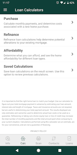 United Bank of Union Mortgage Screen 2