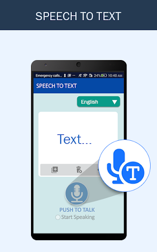 Android application Speech to text-Text to speech screenshort