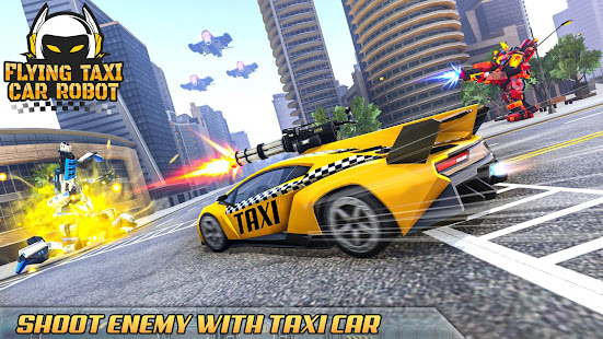 Flying Taxi Car Robot Shooting screenshots 22