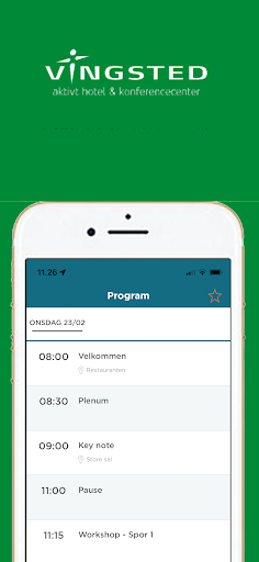 Android application Vingsted screenshort