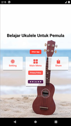 Android application Belajar Ukulele Untuk Pemula screenshort