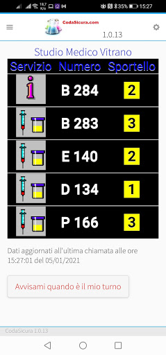 Android application CodaSicura screenshort