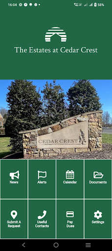 Android application Cedar Crest HOA screenshort