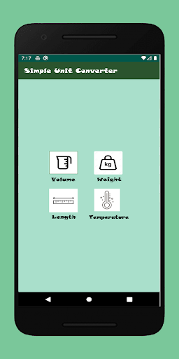 Android application Simple (SI) Unit Converter screenshort