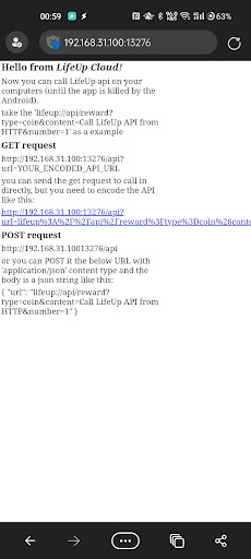 LifeUp Cloud - HTTP APIs Screen 3