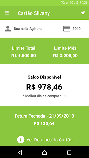 Cartão Silvany Screen 3