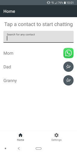 Android application MessAnchor screenshort