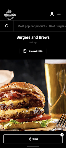 Android application Burgers and Brews screenshort