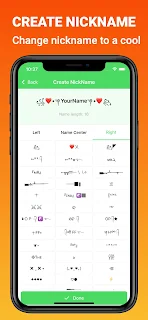 Nickname Finder - Special char