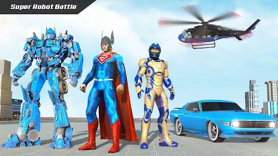 Flying Superhero Robot Rescue - War Robot Games banner