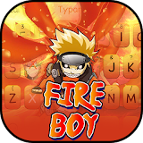 Fire Ninja Boy Theme&Emoji Keyboard icon