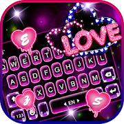 Neon Love Keyboard Theme  for PC Windows and Mac