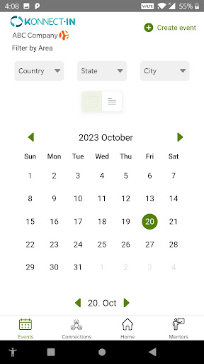 Android application Konnect.In screenshort