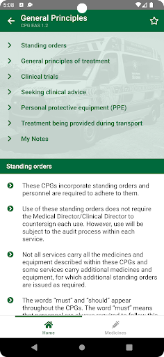 NZ Ambulance CPGs Screen 2