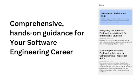 Android application Tech Career Hub screenshort