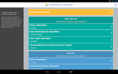 Reco. intern. MTEV et cancer – Applications sur Google Play