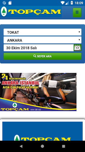 Android application Topçam Turizm screenshort