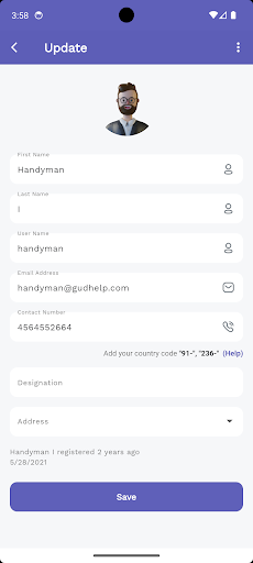 Gud-Help Provider App Screen 3