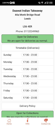Daawat Indian Takeaway Screen 3