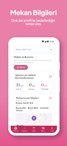 Android application e-düğün Kurumsal screenshort