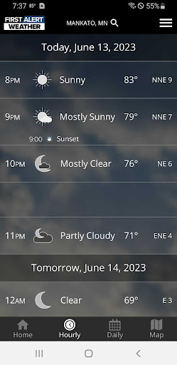 Screenshot of KEYC First Alert Weather