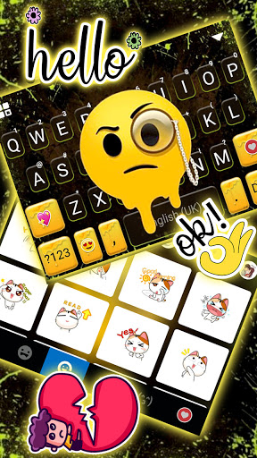 Paint Drip Emoji Keyboard Back Screen 3