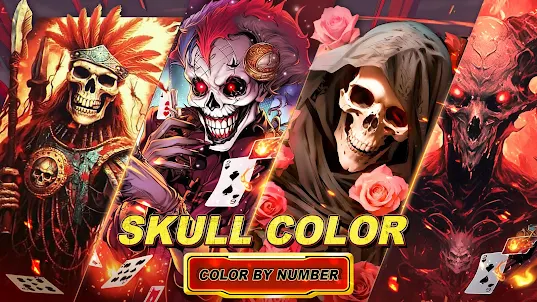 Dark Skeleton Color by number