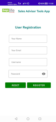 BSP Life Fiji Sales Tool Screen 2