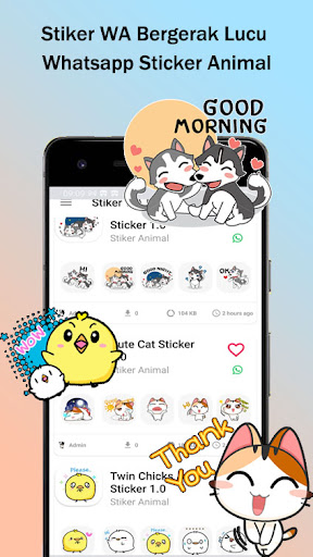 Stiker WA Bergerak Lucu Whatsapp Sticker Animal