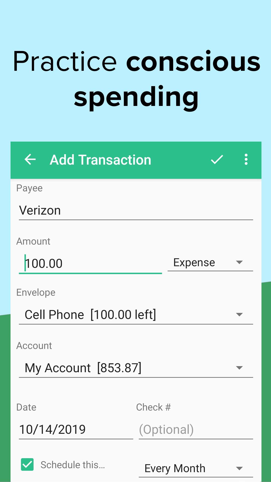 Android application Goodbudget: Budget & Finance screenshort
