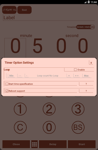 Reboot Support Timer Screen 2