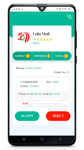 Food Court Seller Screen 2