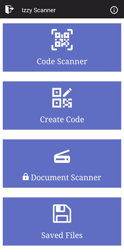 Android application Izzy Scanner screenshort